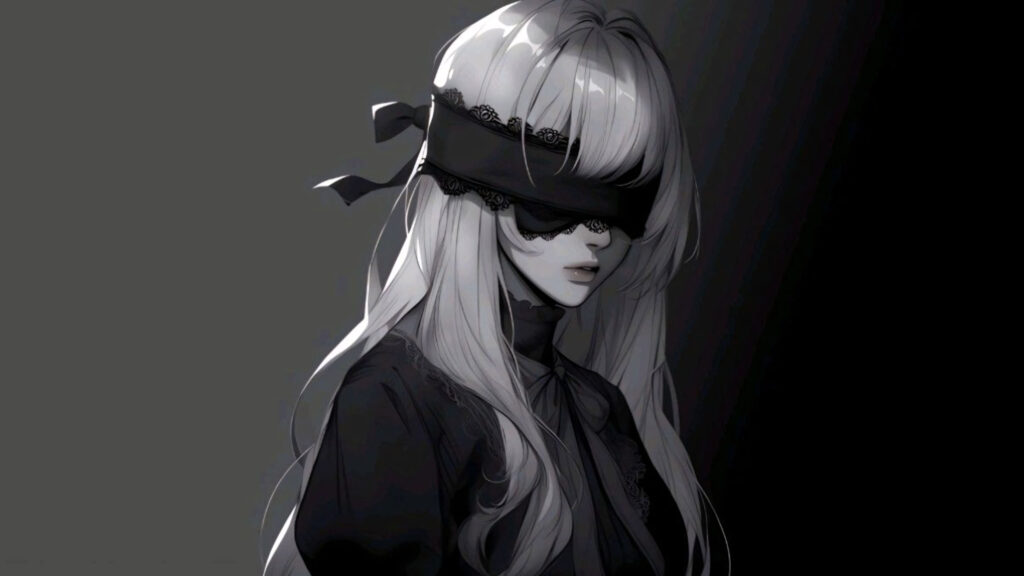 Ảnh Anime Nữ Trắng Đen Buồn, Khóc, Cool Ngầu