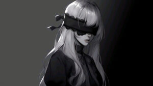 Ảnh Anime Nữ Trắng Đen Buồn, Khóc, Cool Ngầu