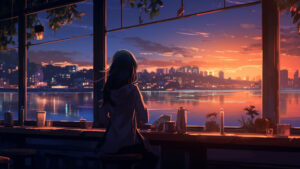 Avatar Ảnh Cô Gái Buồn Quay Lưng Anime - Bộ Sưu Tập Cảm Xúc