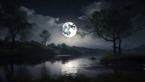 Hình Ảnh Trăng Buồn, Hình Ảnh Trăng Rằm, Hình Ảnh Ngắm Trăng Buồn