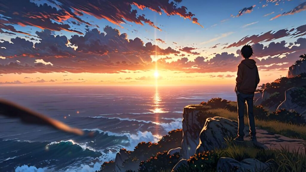 Ảnh Anime Chill Buồn, Lofi, Hình Nền Hoàng Hôn Buồn Chill